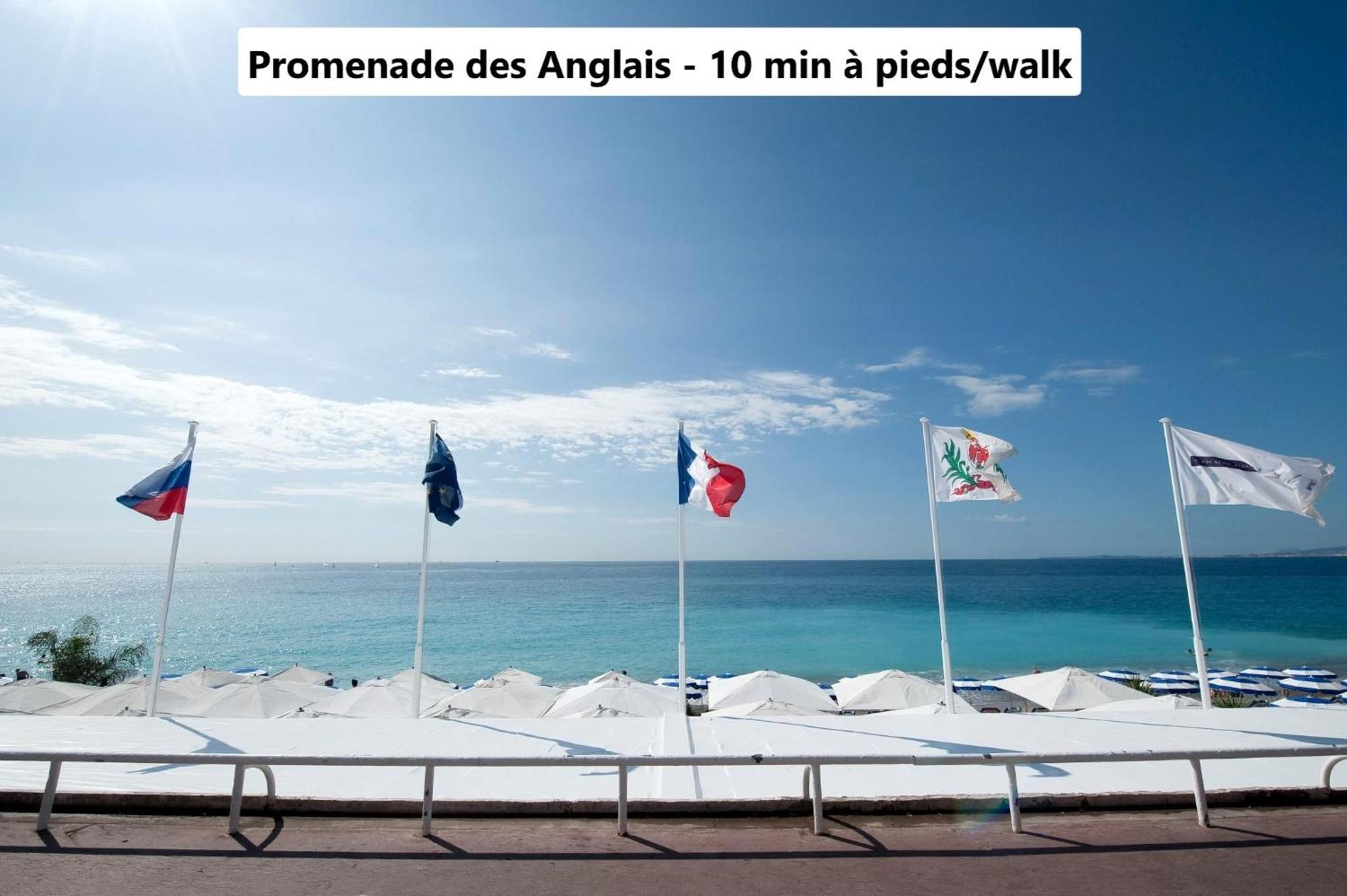 Big Flat - Le Cala - Hypercentre - 4 Chambres, 13 Personnes, Proche Gare Et Parking, Wifi, Air Conditioning L Groupe L Business L Famille Nizza